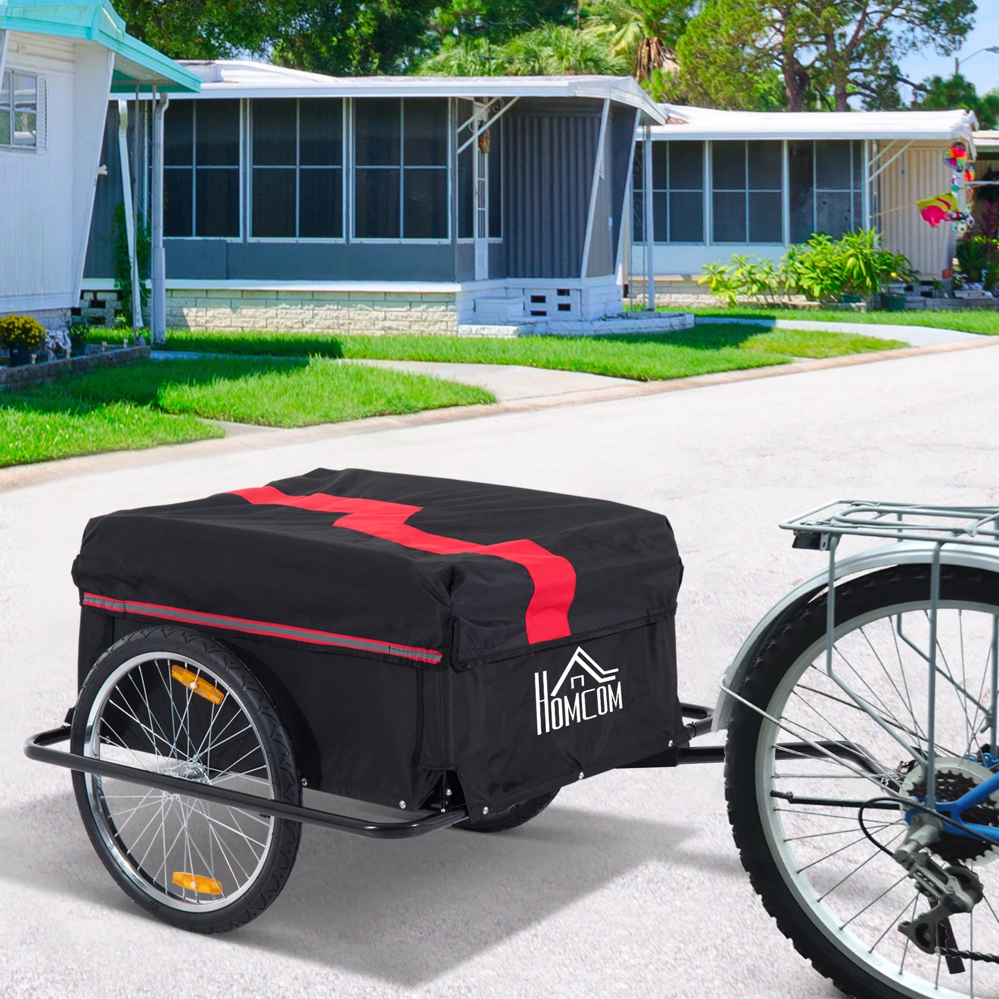 Aosom Steel Frame Bicycle Bike Cargo Trailer Luggage Cart Carrier For Shopping - Cheap Fitting