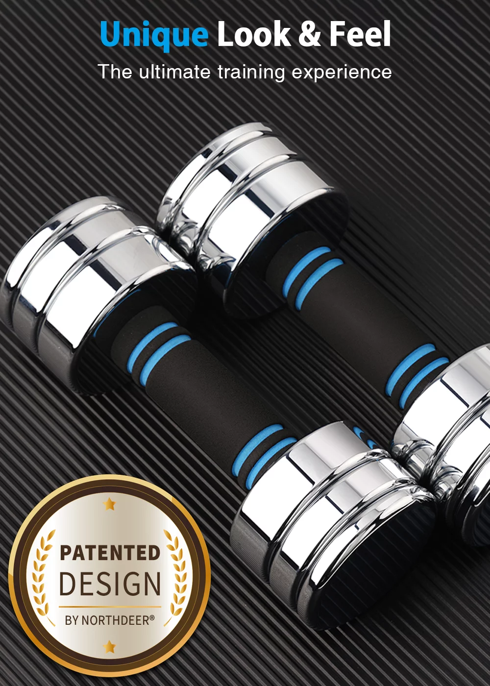 Northdeer Adjustable Dumbbells Pair Steel Weight Set 5lb 10lb 15lb 20lb 30lb 50lb Weights for Lifting Gym Fitness with Foam Handle, Silver - Cheap Fitting