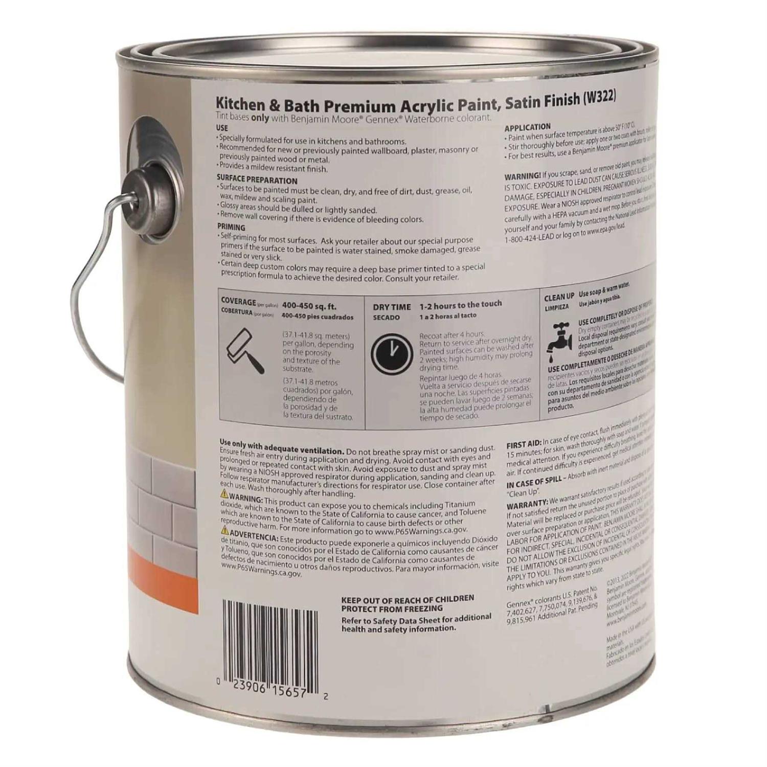 Benjamin Moore Kitchen and Bath Satin - Cheap Fitting