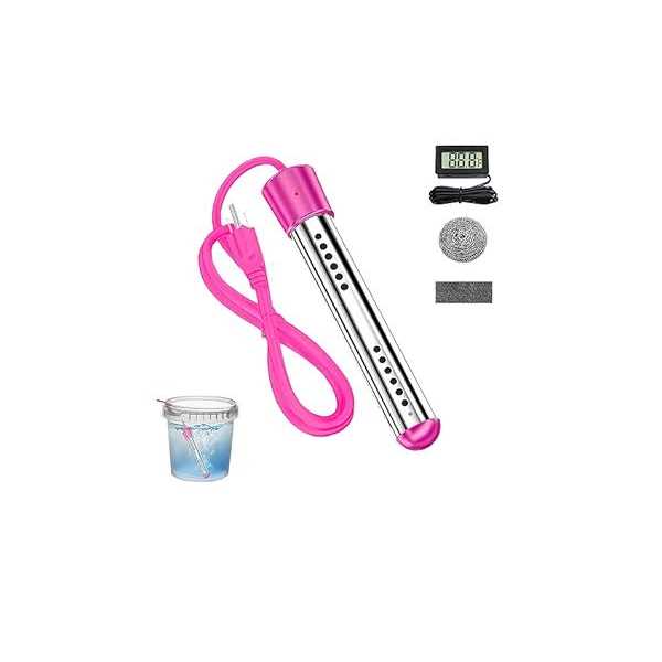 Lakkzoom Portable Immersion Water Heater,Electric Pool Water Heater for Above Ground Pool Bathtub,Anti-scalding Bucket Heater Camping Water Heater - Cheap Fitting