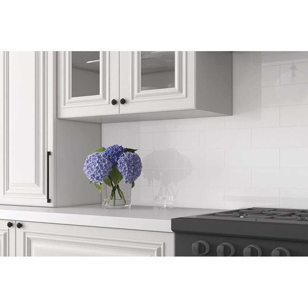 Satori Hudson Brilliant White Glossy Ceramic Wall Tile 1001 - Cheap Fitting