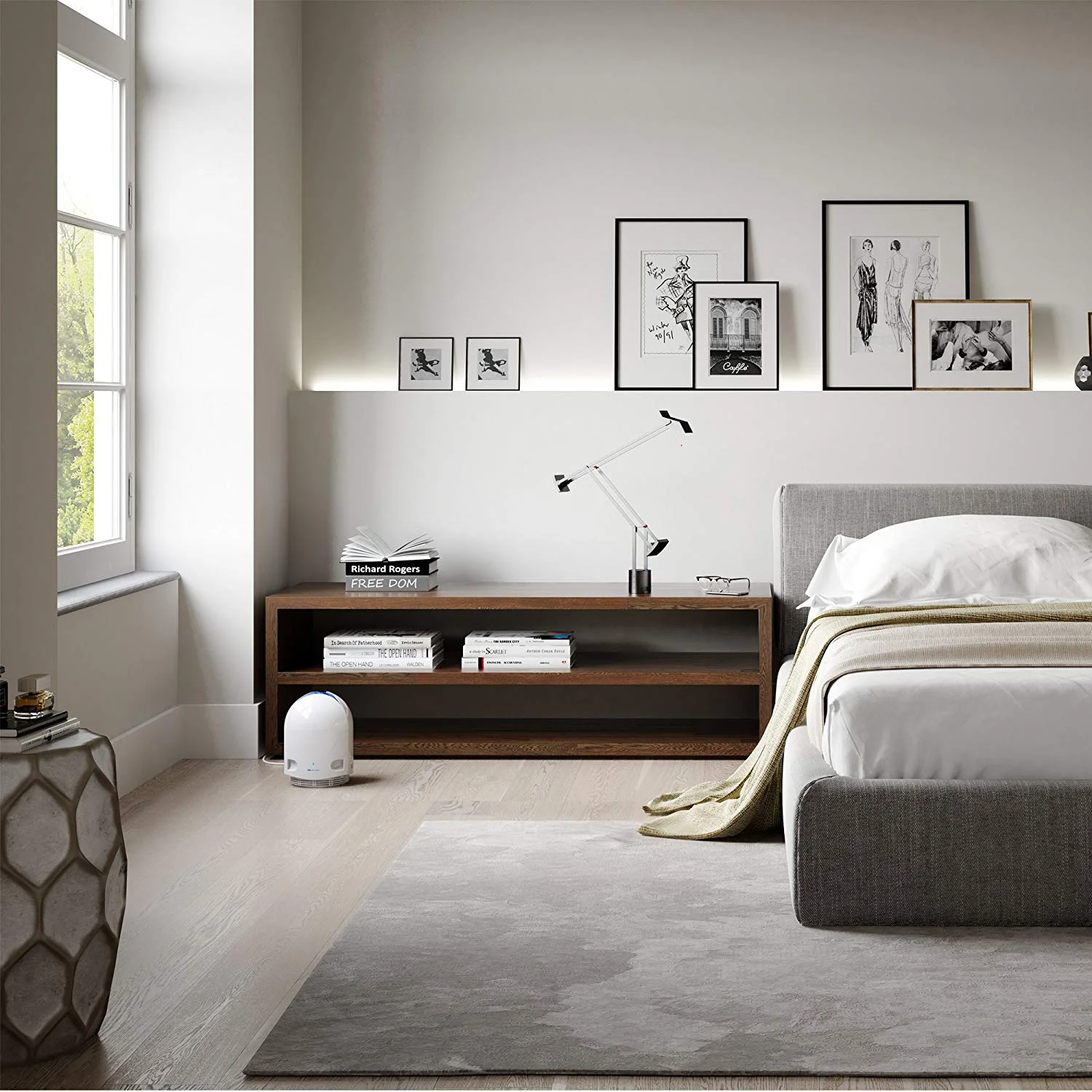 Airfree P1000, 450 Sq. ft, Filter-Free Technology, Patented Thermodynamic TSS Air Purifier, White, Destroys Mold - Cheap Fitting