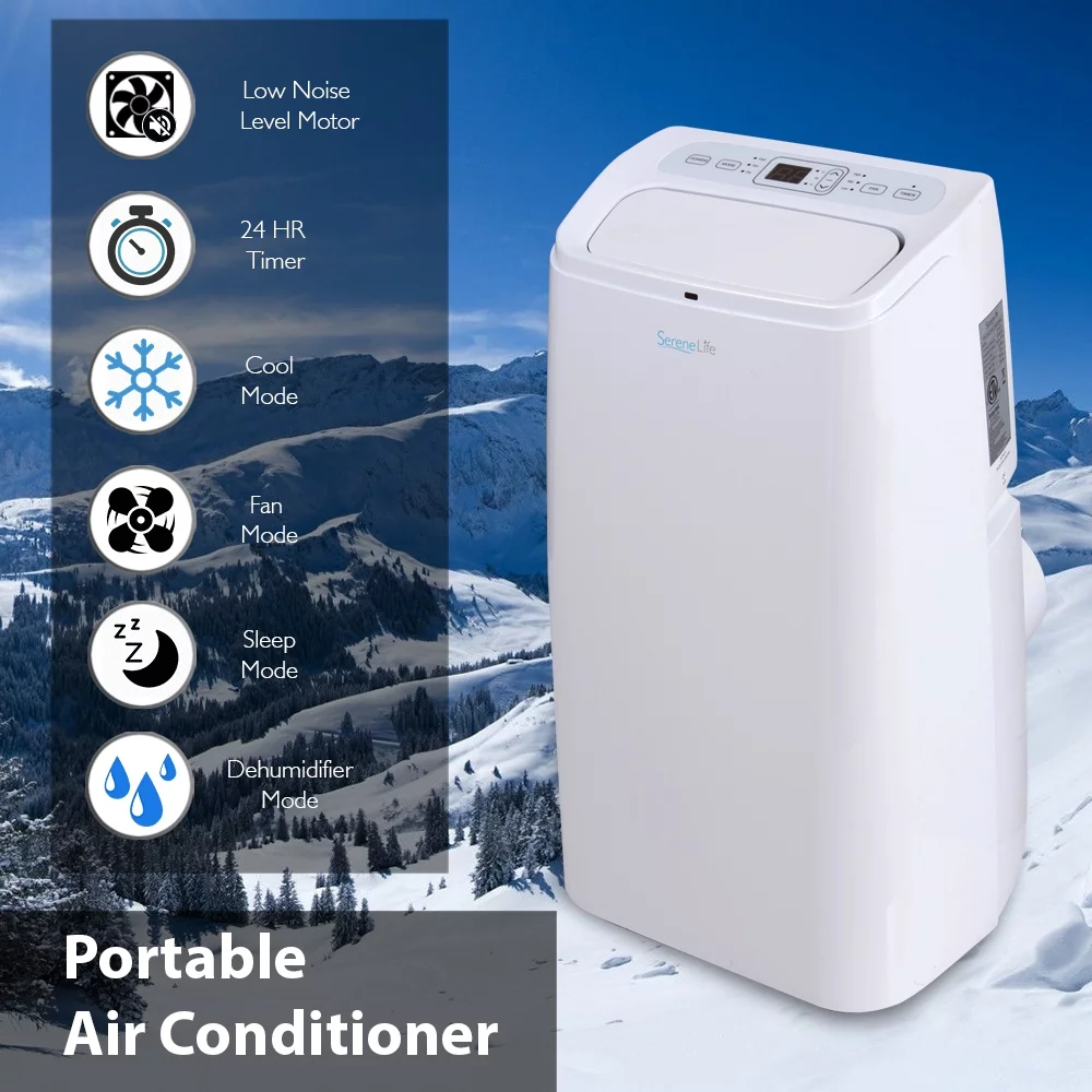 SereneLife SLPAC8 - 12,000 BTU Portable Air Conditioner with Dehumidifier and Fan Modes - Cheap Fitting