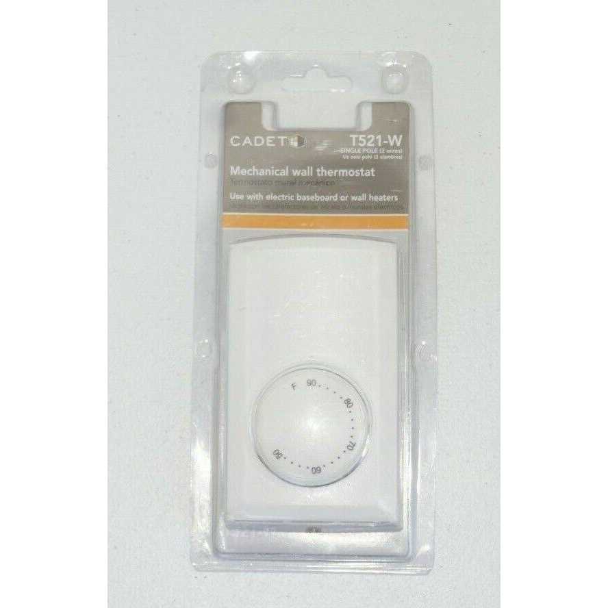 Cadet White Single Pole Thermostat - Cheap Fitting