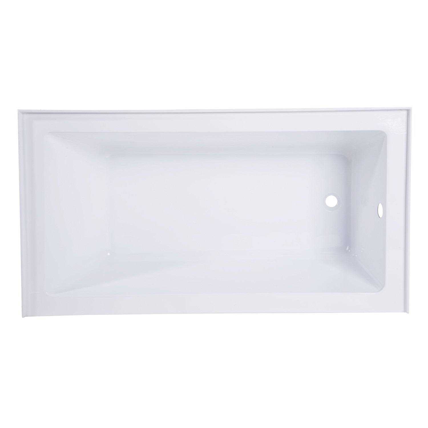 Kingston Brass Aqua Eden VTAP543022L 54-Inch Acrylic Alcove Tub with Left Hand Drain - Cheap Fitting