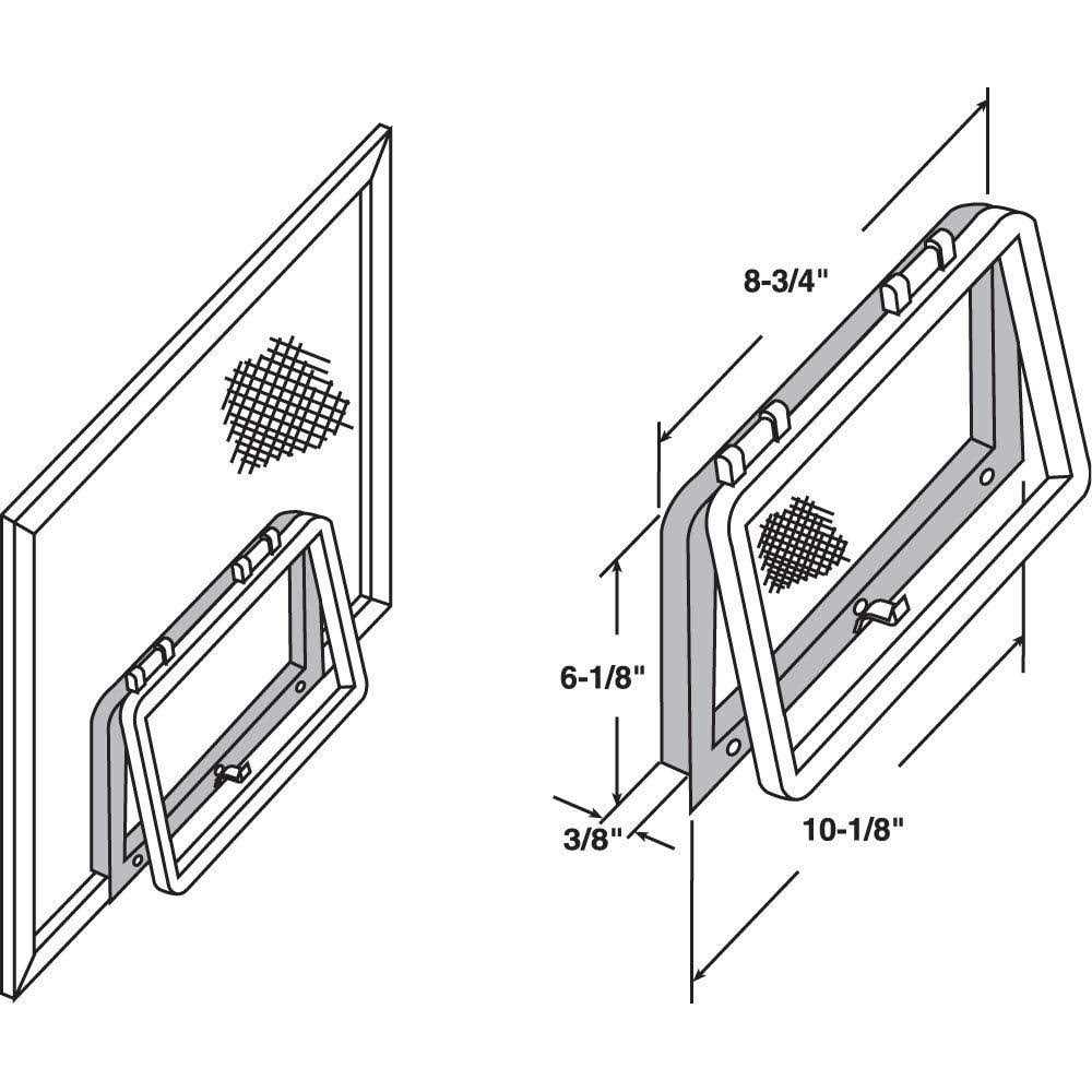 Prime-Line Make-2-fit Wicket 6-1/8-in x 10-1/8 Inch PL 14700 - Cheap Fitting
