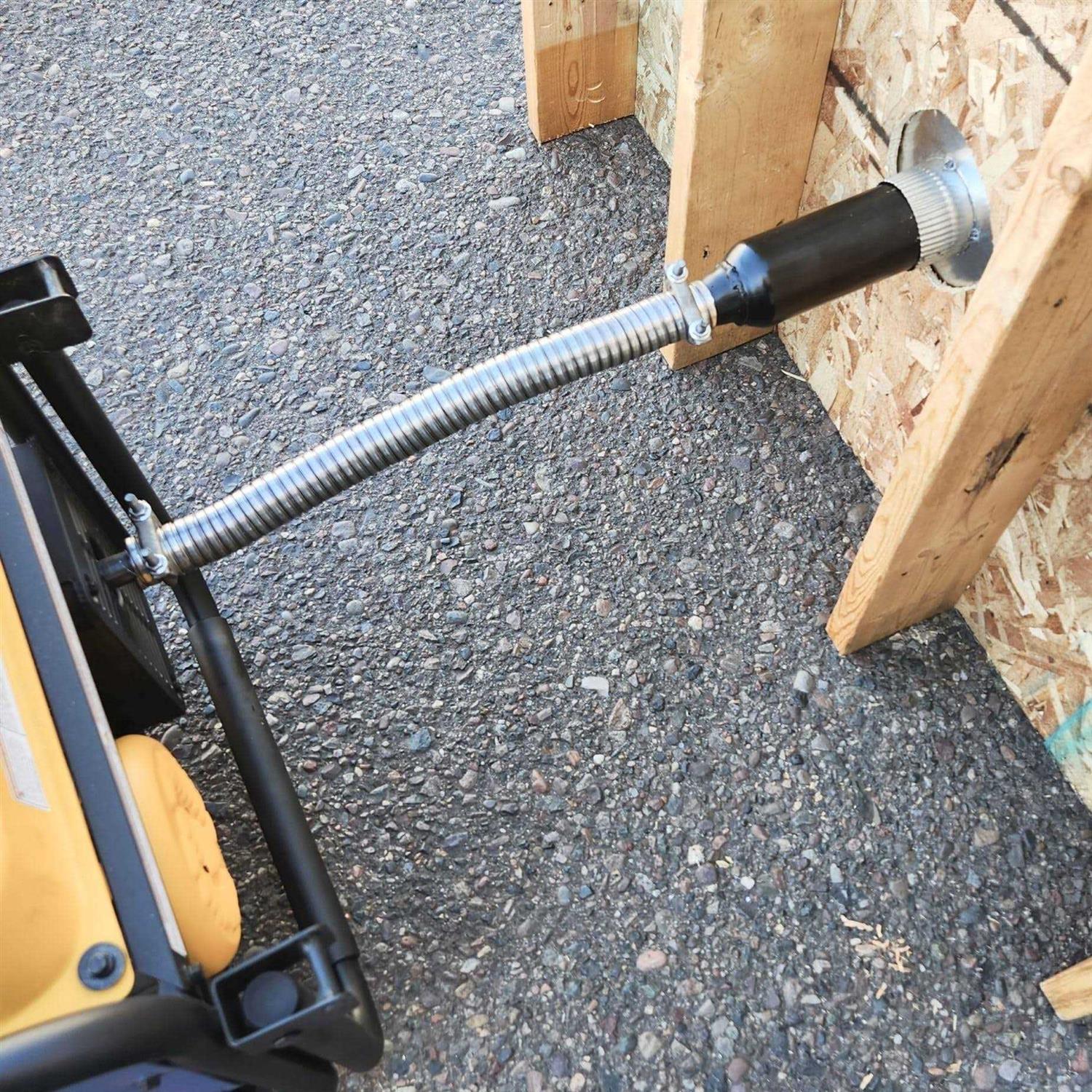 Generator Exhaust Extension Silencer Kit with Insulated Through-Wall Mounting Plate - Cheap Fitting