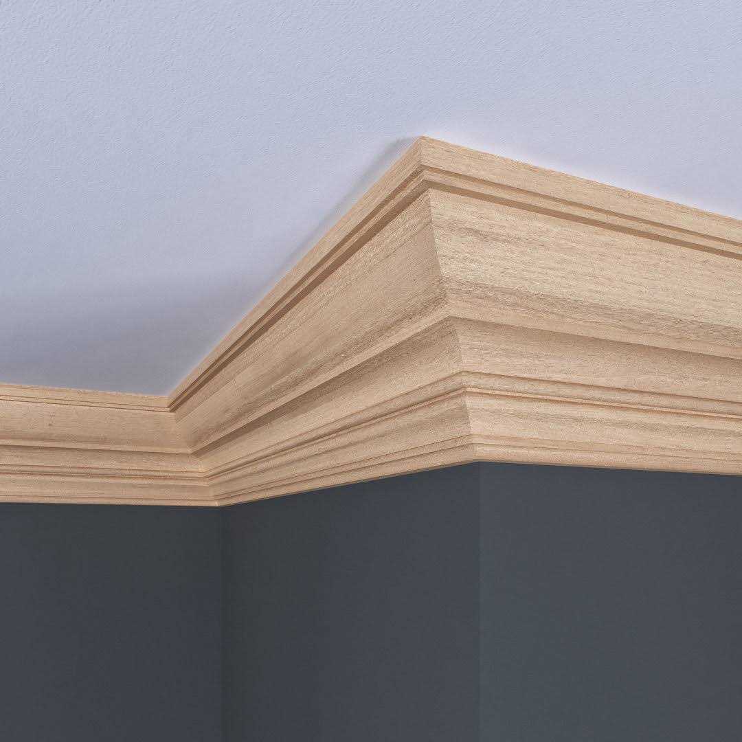 Ornamental Mouldings 4-1/2-in x 8-ft White Hardwood Unfinished Crown Moulding 1712-8FTWHW - Cheap Fitting