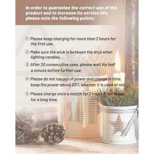 Vehhe Candle Lighter Electric Rechargeable Arc Lighter with LED Battery Display Long Flexible Neck USB Lighter for Light Candles Gas Stoves Camping - Cheap Fitting