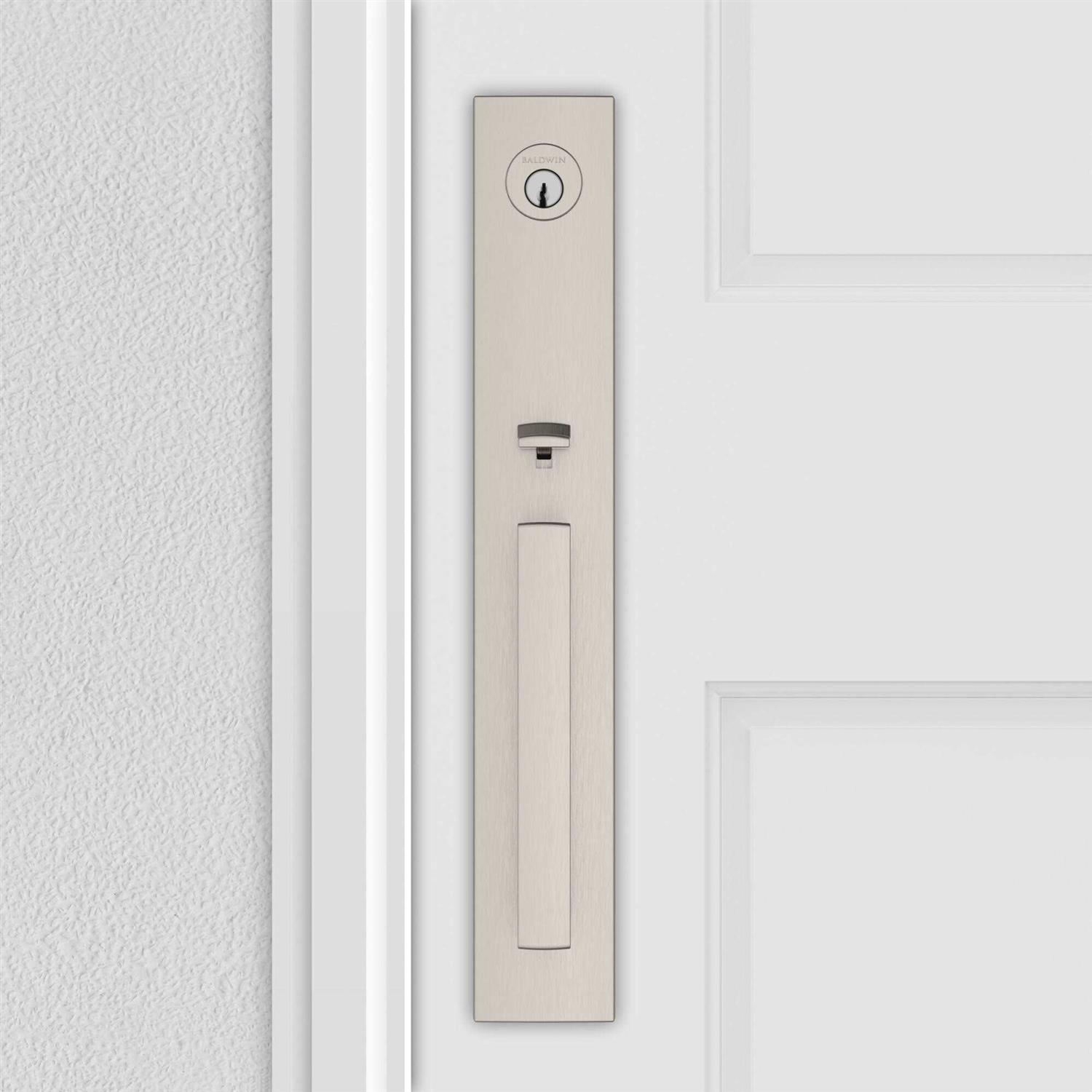 Baldwin Santa Cruz Full Plate Single Cylinder Keyed Entry Handleset - Cheap Fitting