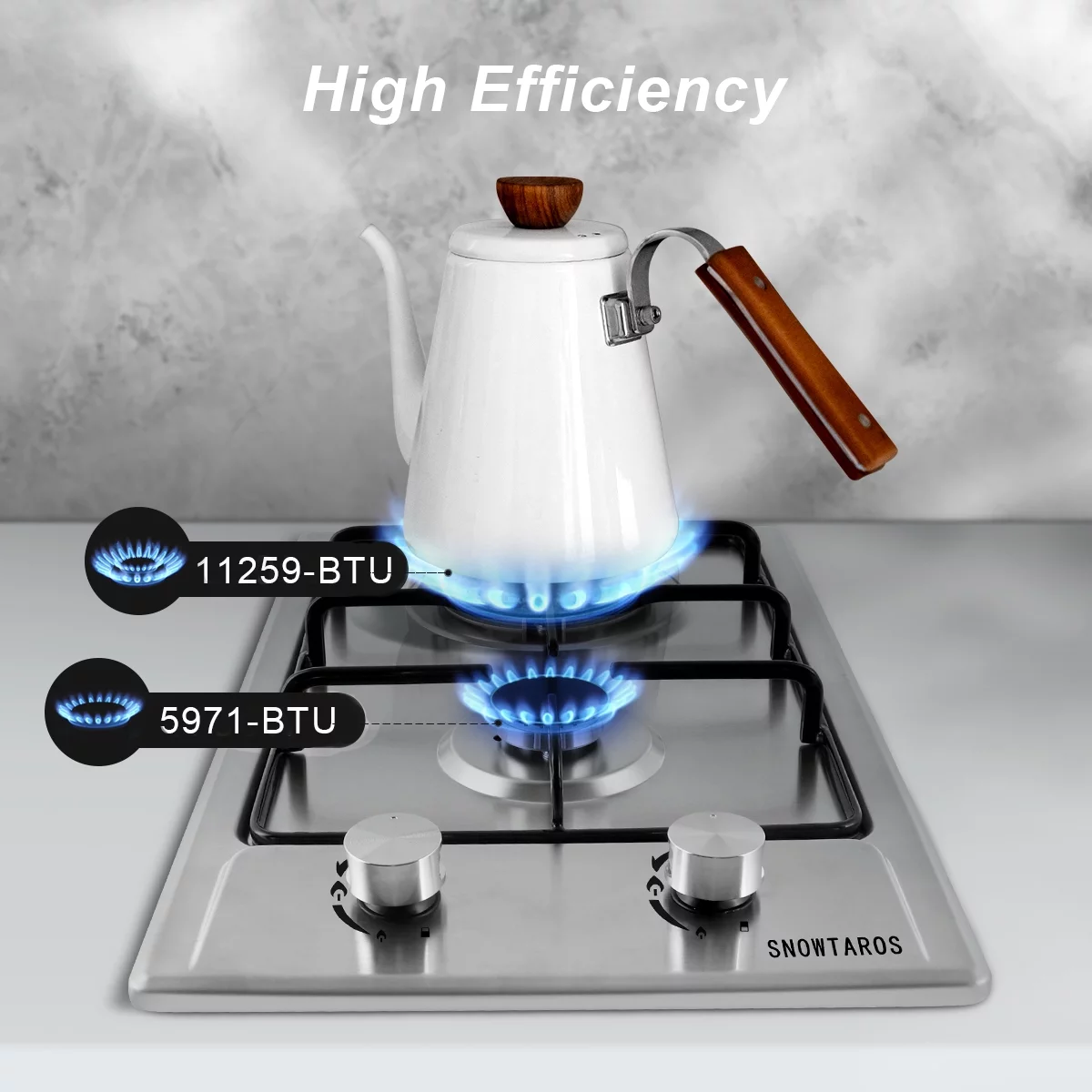 BreeRainz Gas Cooktop 2 Burners, 12