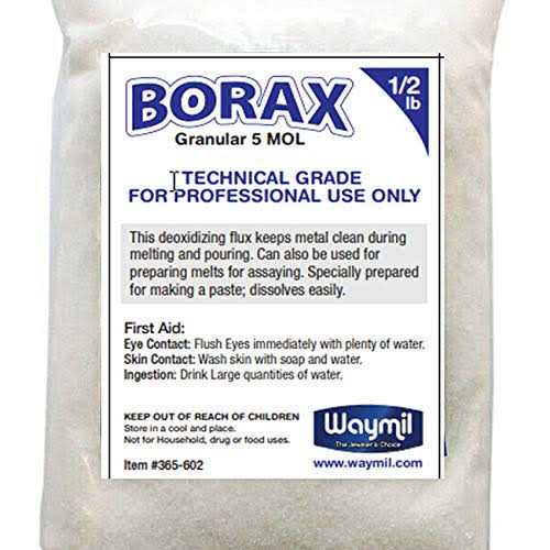 Waymil Borax Flux 1/2 Pound Melting Gold Silver Crucible Glaze Jewelry Casting 8oz - Cheap Fitting