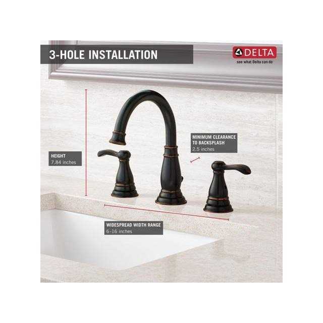 Delta Porter 8 in. Widespread 2-Handle Bathroom Faucet - Cheap Fitting