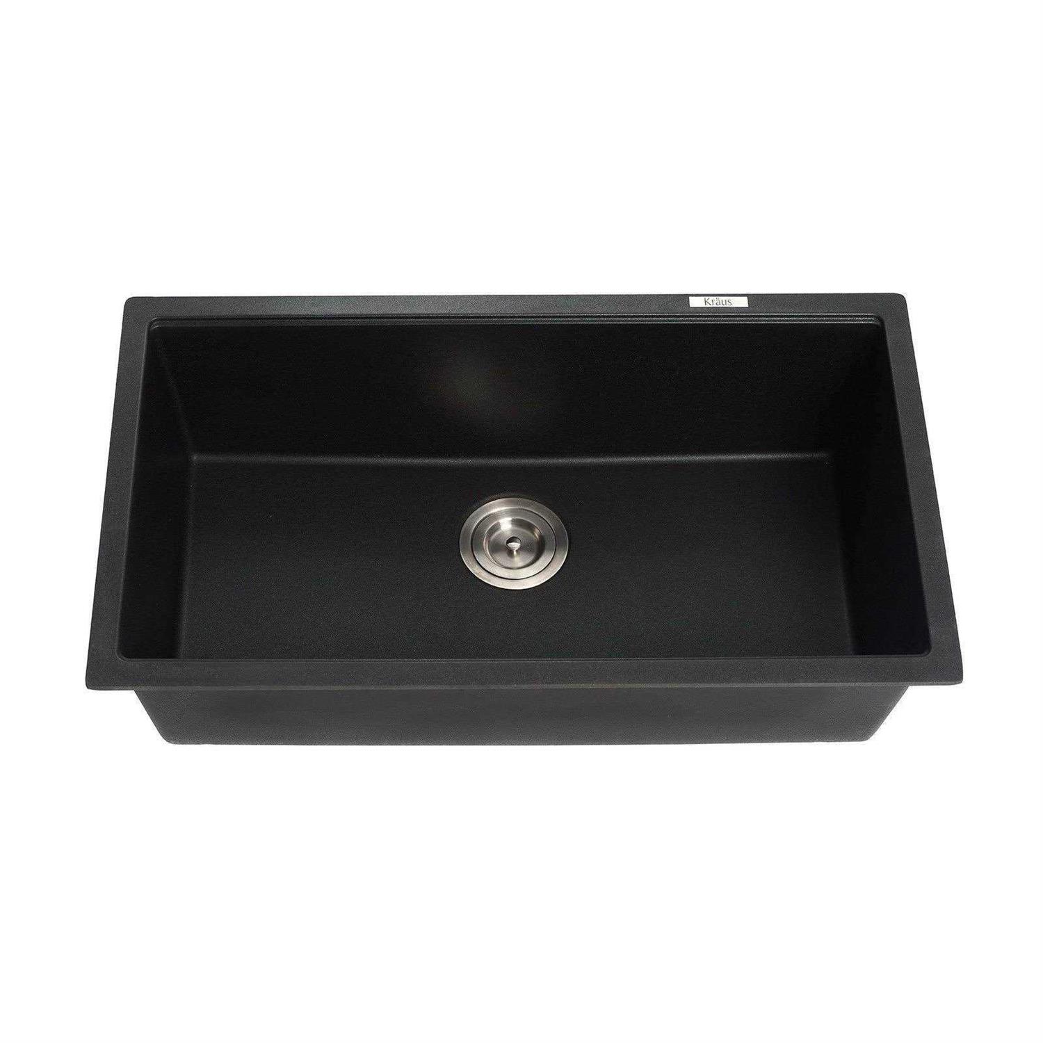 Kraus KGU-413B Undermount Single Bowl Granite Kitchen Sink - Cheap Fitting