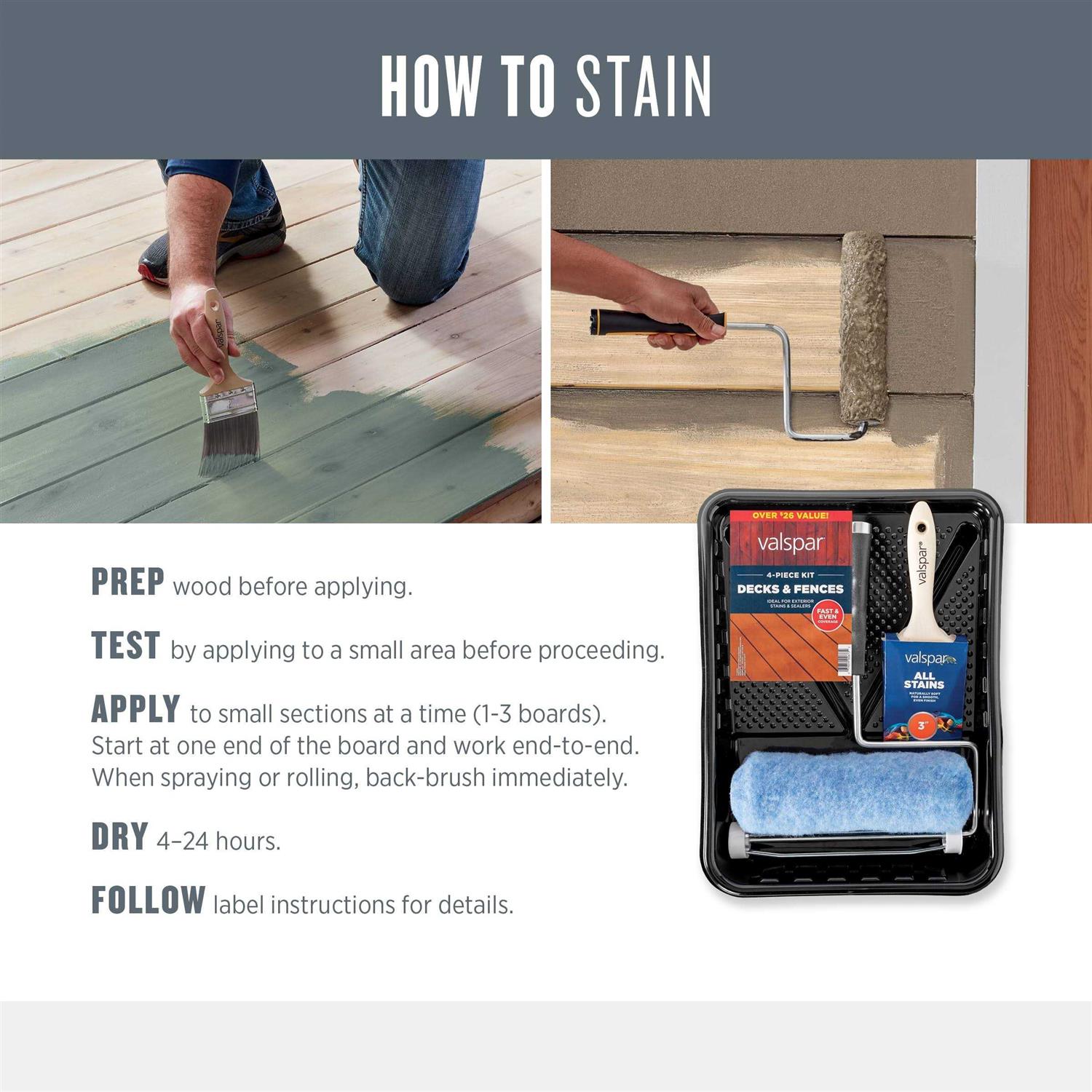 Valspar Pre-Tinted Naturaltone Exterior Wood Stain and Sealer - Cheap Fitting