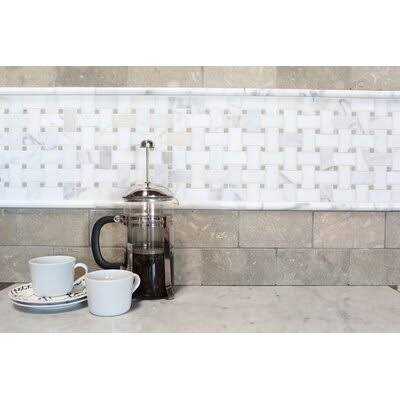 2 x 3 Marble Baskeweave Mosaic Wall & Floor Tile Bedrosians - Cheap Fitting