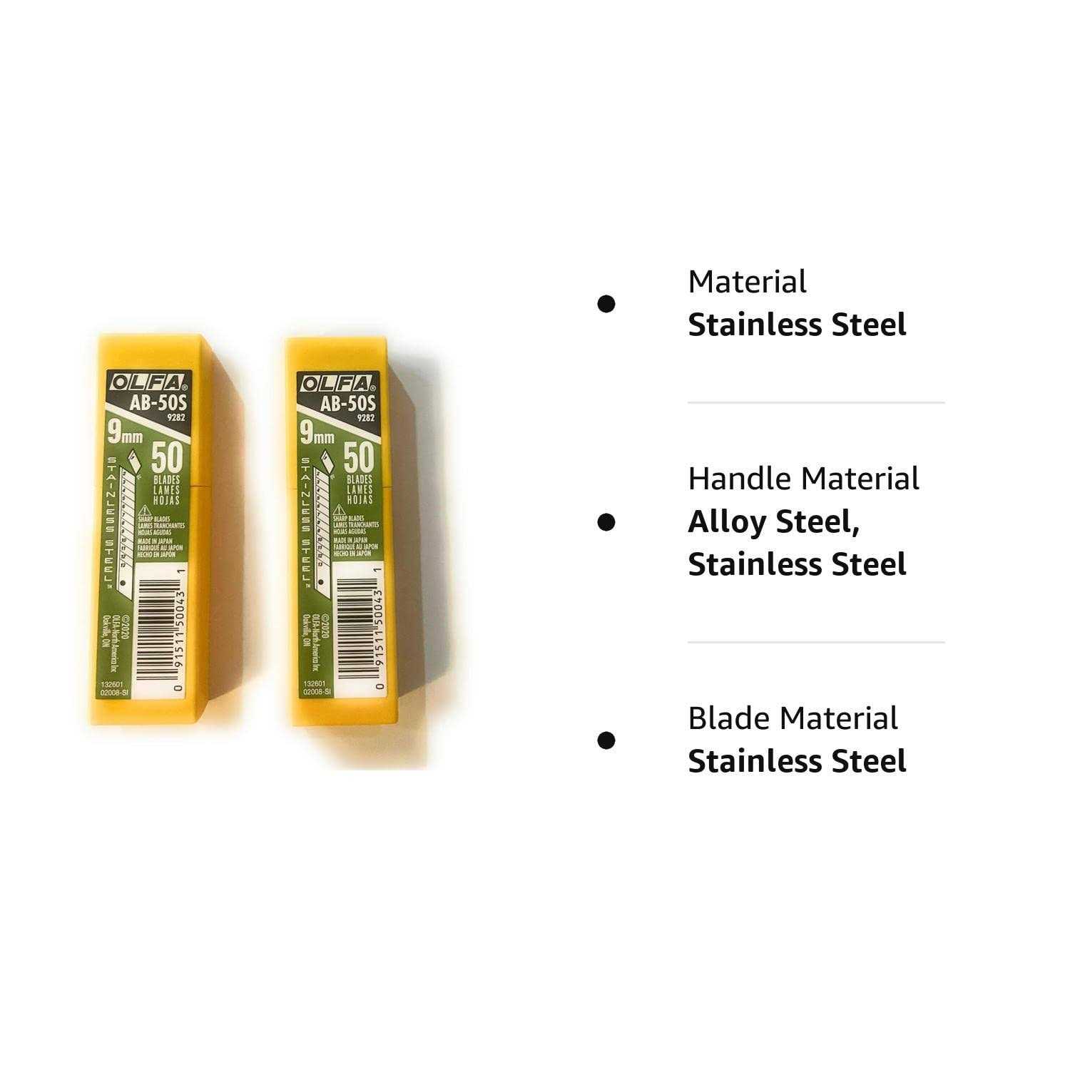 Olfa 9282 Ab-50s 9mm Stainless Steel Snap-Off Blade - Cheap Fitting