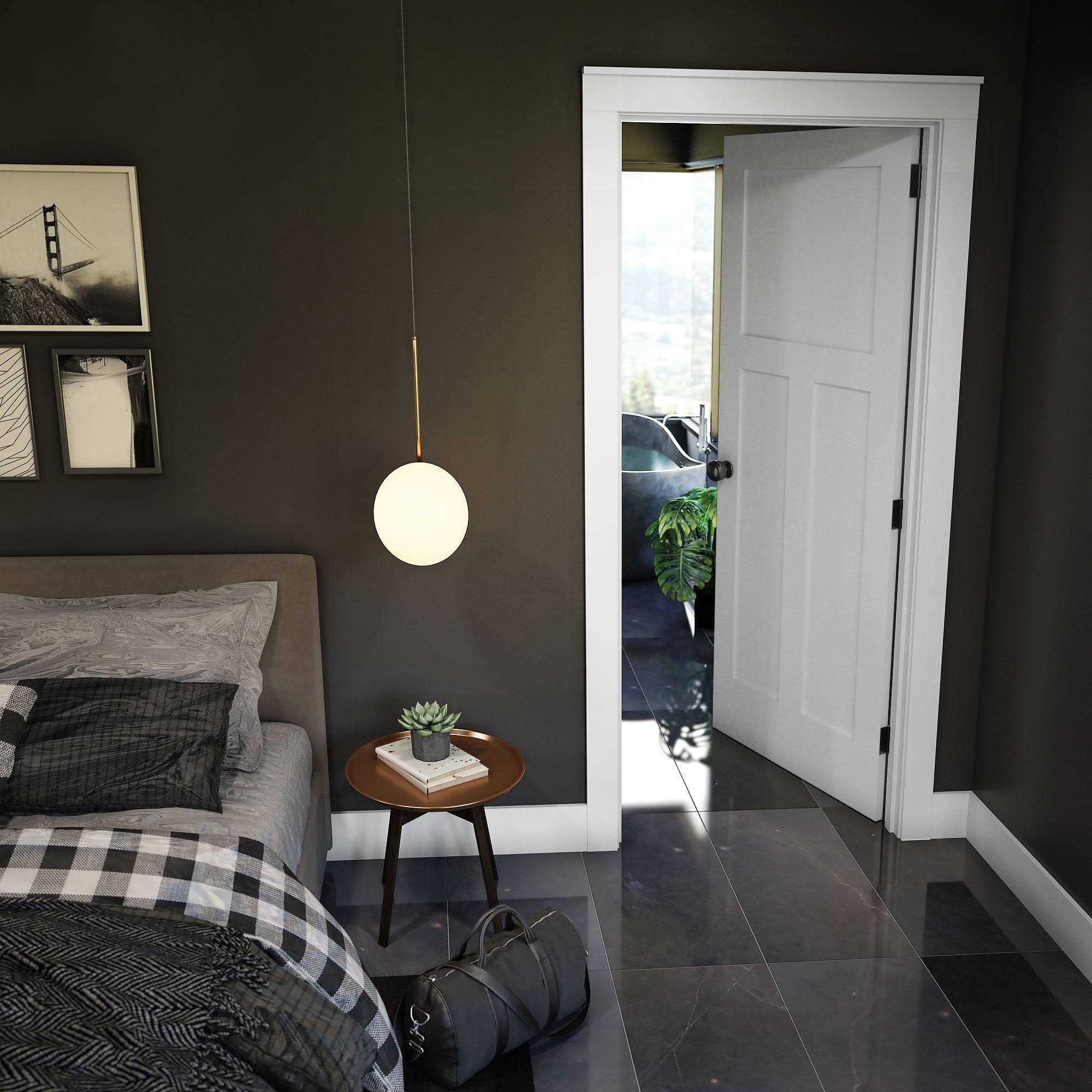 EightDoors 80 in. x 1-3/8 in. Shaker White Primed 5-Panel Solid Core Wood Interior Slab Door - Cheap Fitting