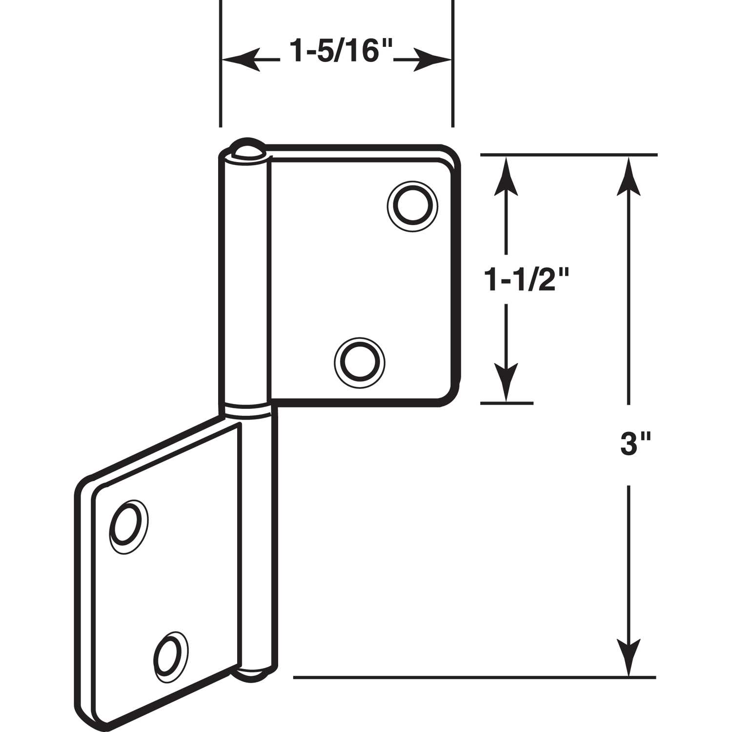 Prime Line N 7025 Bi-Fold Door Hinge - Cheap Fitting