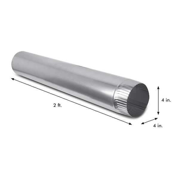 Everbilt 4 in. x 2 ft. Aluminum Pipe - Cheap Fitting