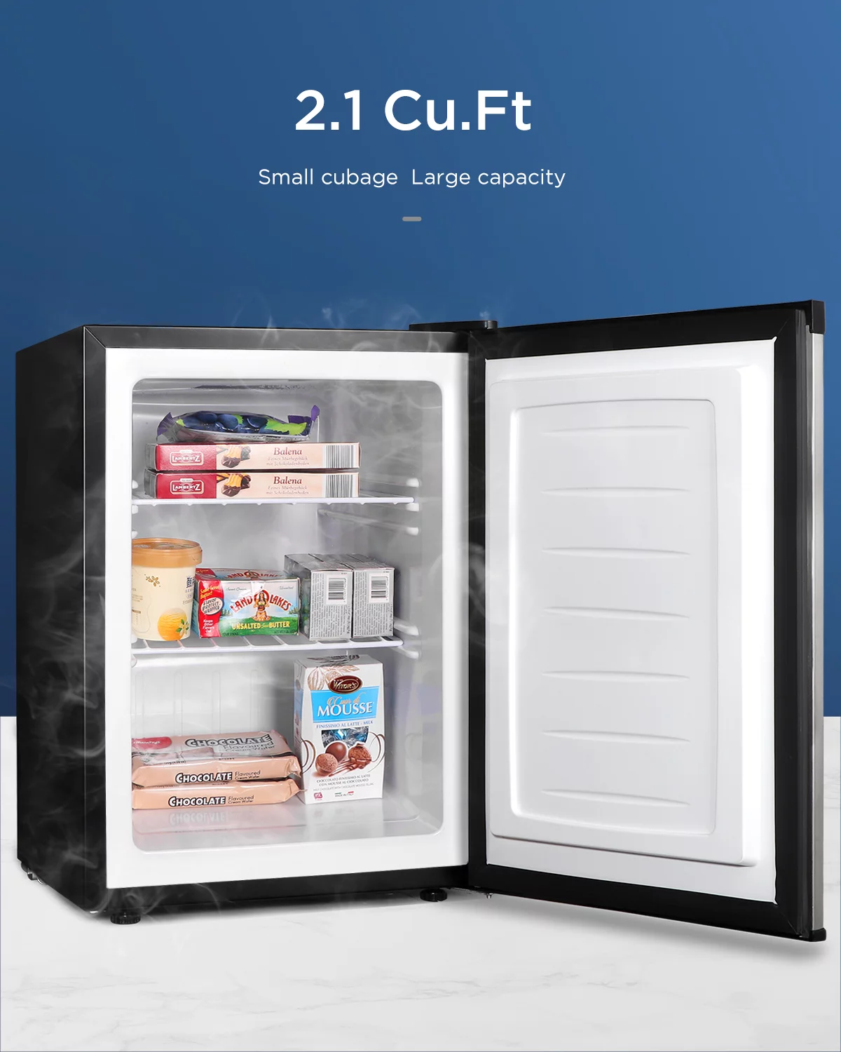 Northair 2.1 Cu ft Upright Freezer Stainless Steel - Cheap Fitting