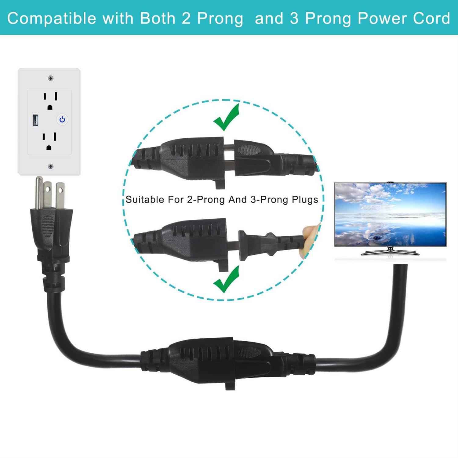 Sparking 1Ft Short Power Extension Cord 1Ft Short 3 Prong Extension Cord Outlet Saver Indoor Sjt 16 Awg Heavy Duty 1 Foot Ac Power Exte - Cheap Fitting