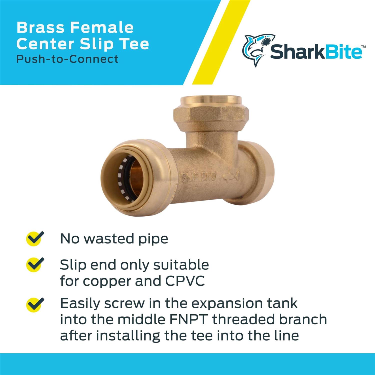 Sharkbite U3486LFA Slip Tee 3/4 - Cheap Fitting