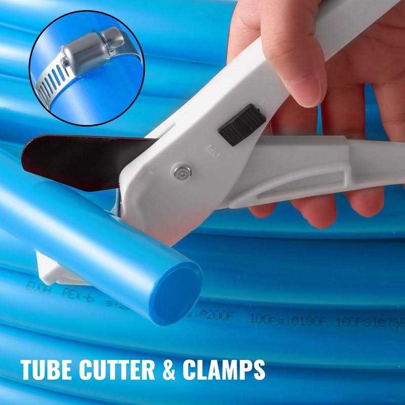 VEVOR Pex Tubing 1 Pex Pipe 300ft Flexible Pex Hose Non Oxygen Barrier Pex Tube Coil 80-160psi Pex Water Line - Cheap Fitting