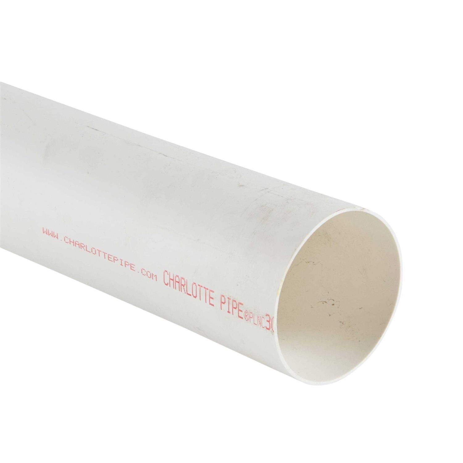 Charlotte Pipe Sewer and Drain Pipe 10 ft L PVC - Cheap Fitting