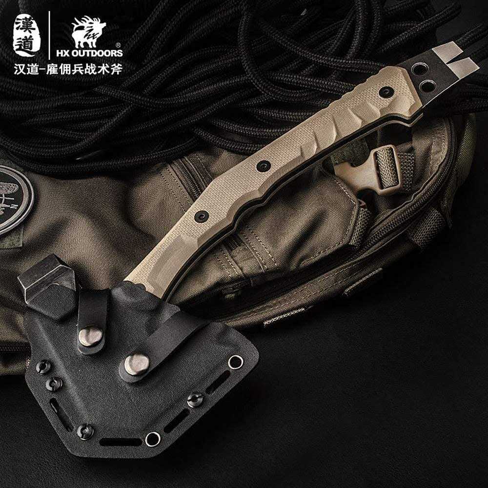 HX HX OUTDOORS HX OUTDOORS Mercenarys Tactical Engineer Axes Multifunctional Explosion-Proof Axe Camping Artillery Fire Rescue Hammer Hiking Tools - Cheap Fitting