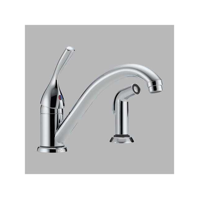 Delta Classic Single Handle Kitchen Faucet with Spray 175-DST - Cheap Fitting