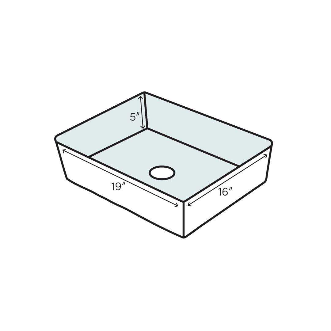 Premier Copper Products VREC19SKDB Rectangle Skirted Vessel Hammered Copper Sink - Cheap Fitting