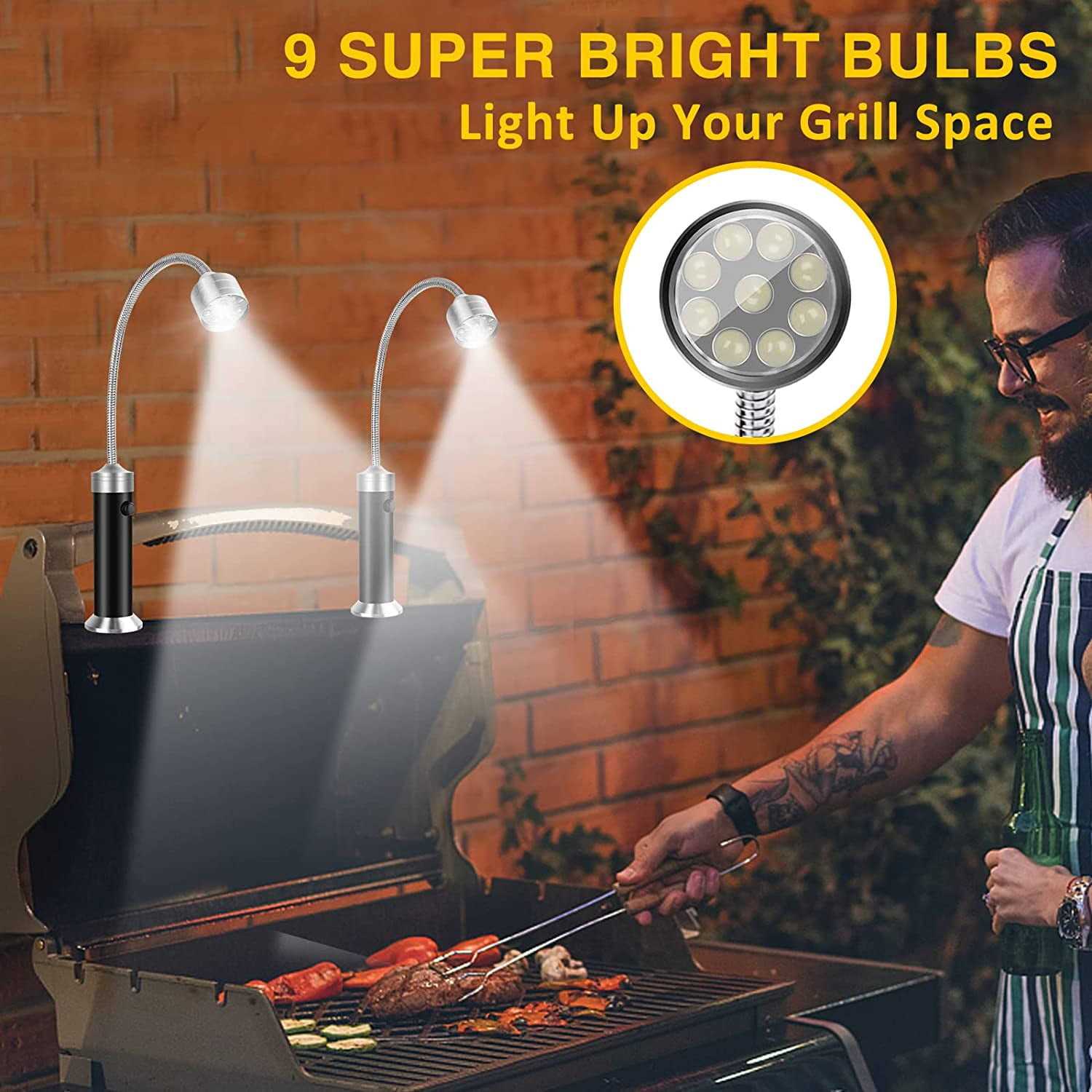Apicey Barbecue Grill Lights Stocking Stuffers Christmas Gifts for Men Dad Adults Husband - Cheap Fitting