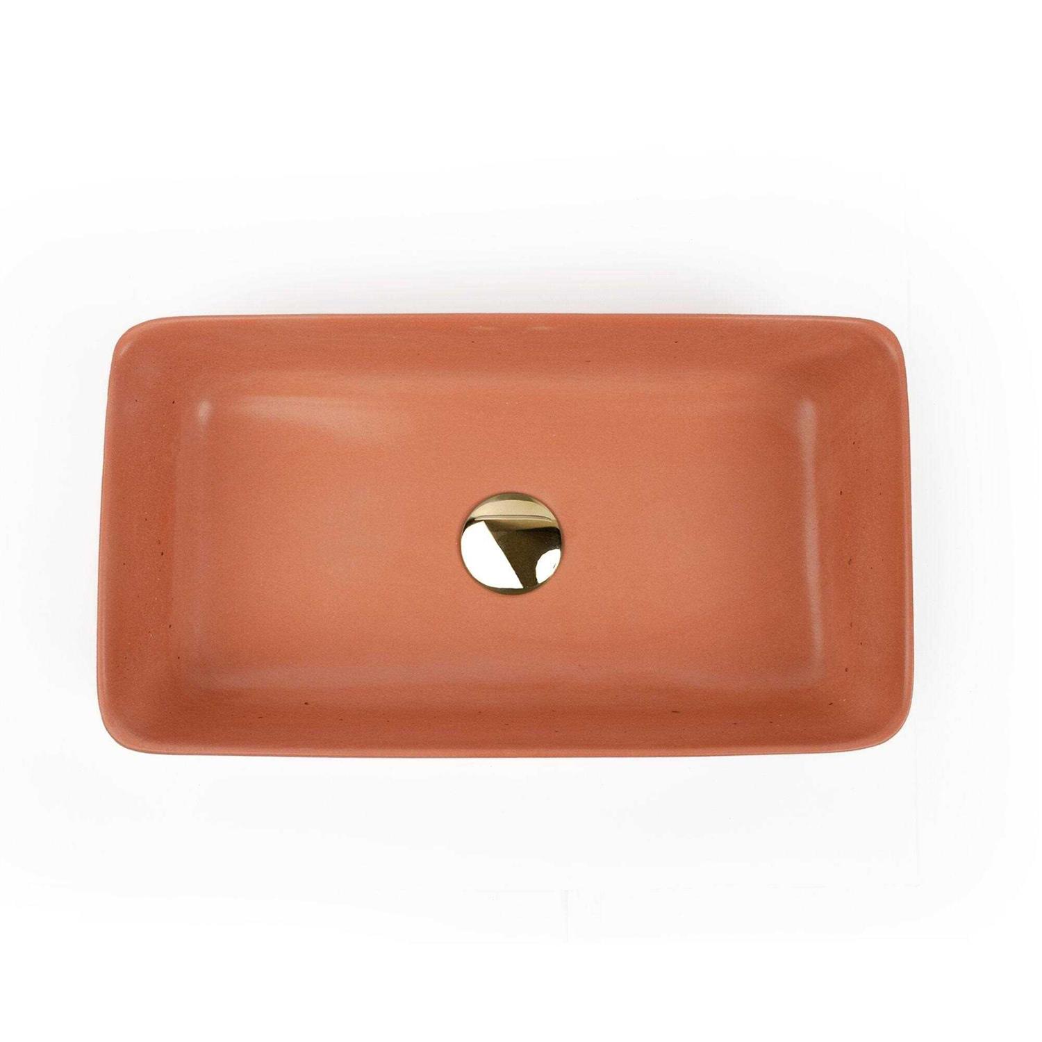 Concretti Designs Handmade Rectangular Vessel Bathroom Sink - Cheap Fitting