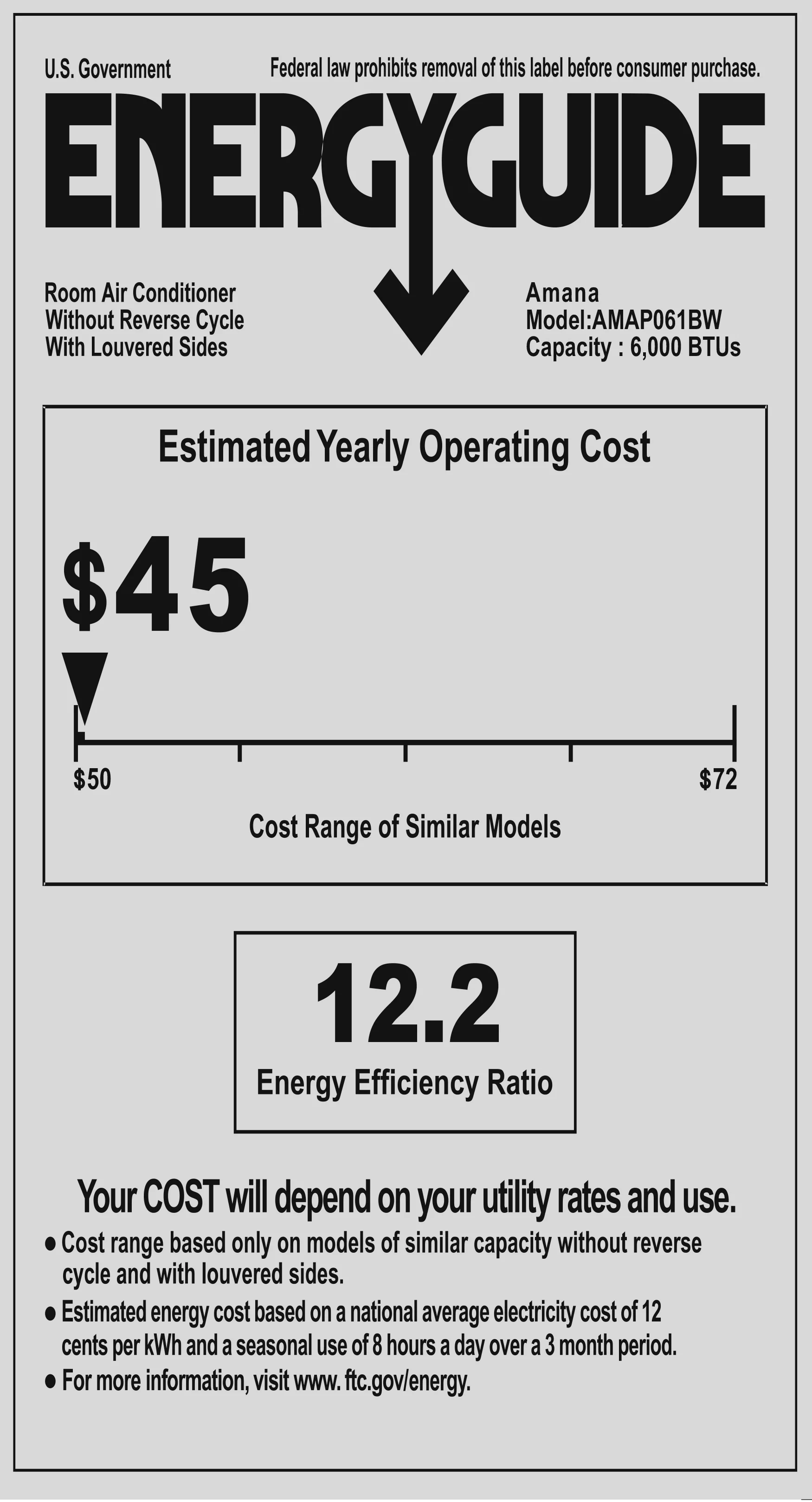 Amana AMAP081BW 8,000 BTU 115V Window-Mounted Air Conditioner with Remote Control - Cheap Fitting