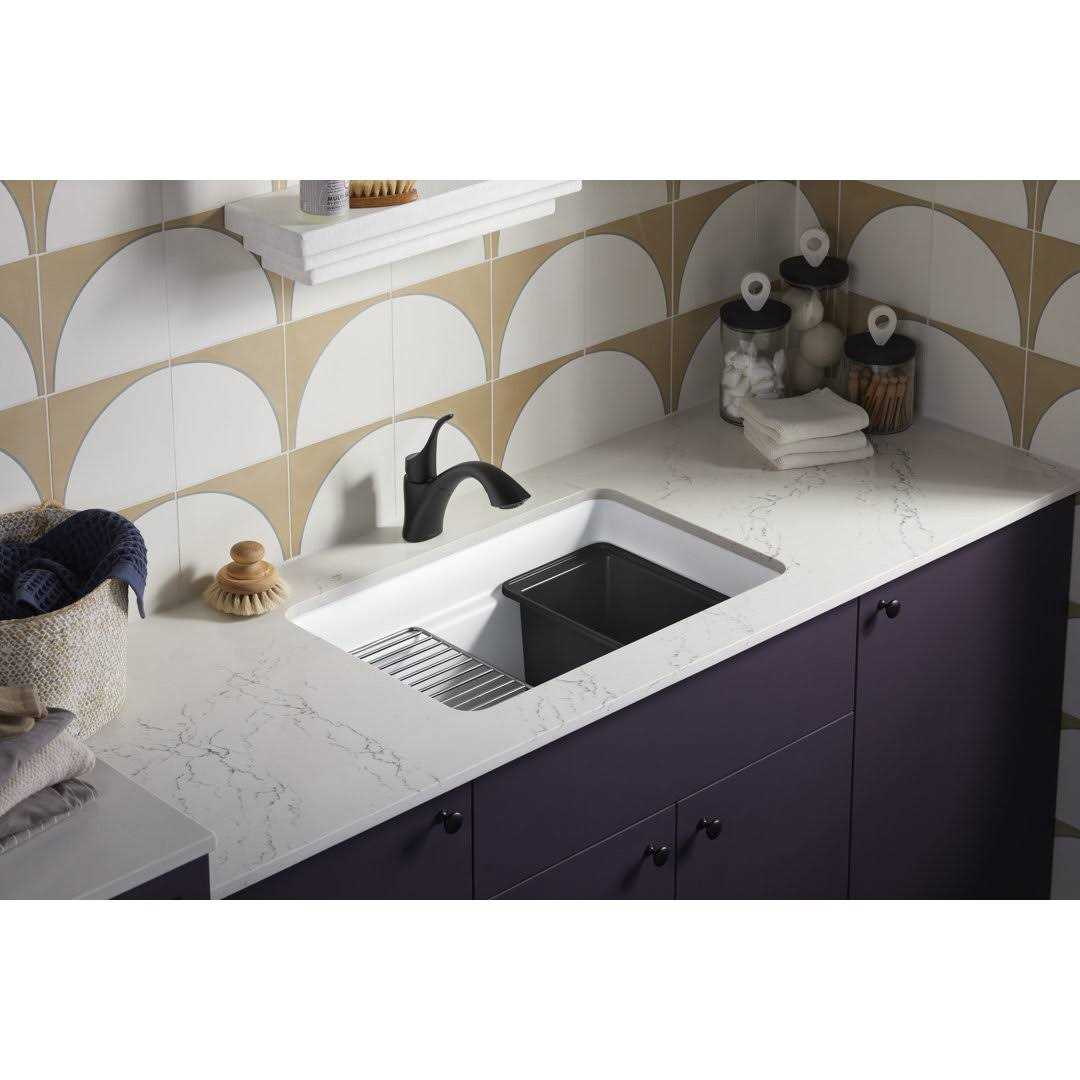 KOHLER Cairn 27-1/2 x 18-5/16 x 12-5/8 Undermount Utility Sink - Cheap Fitting