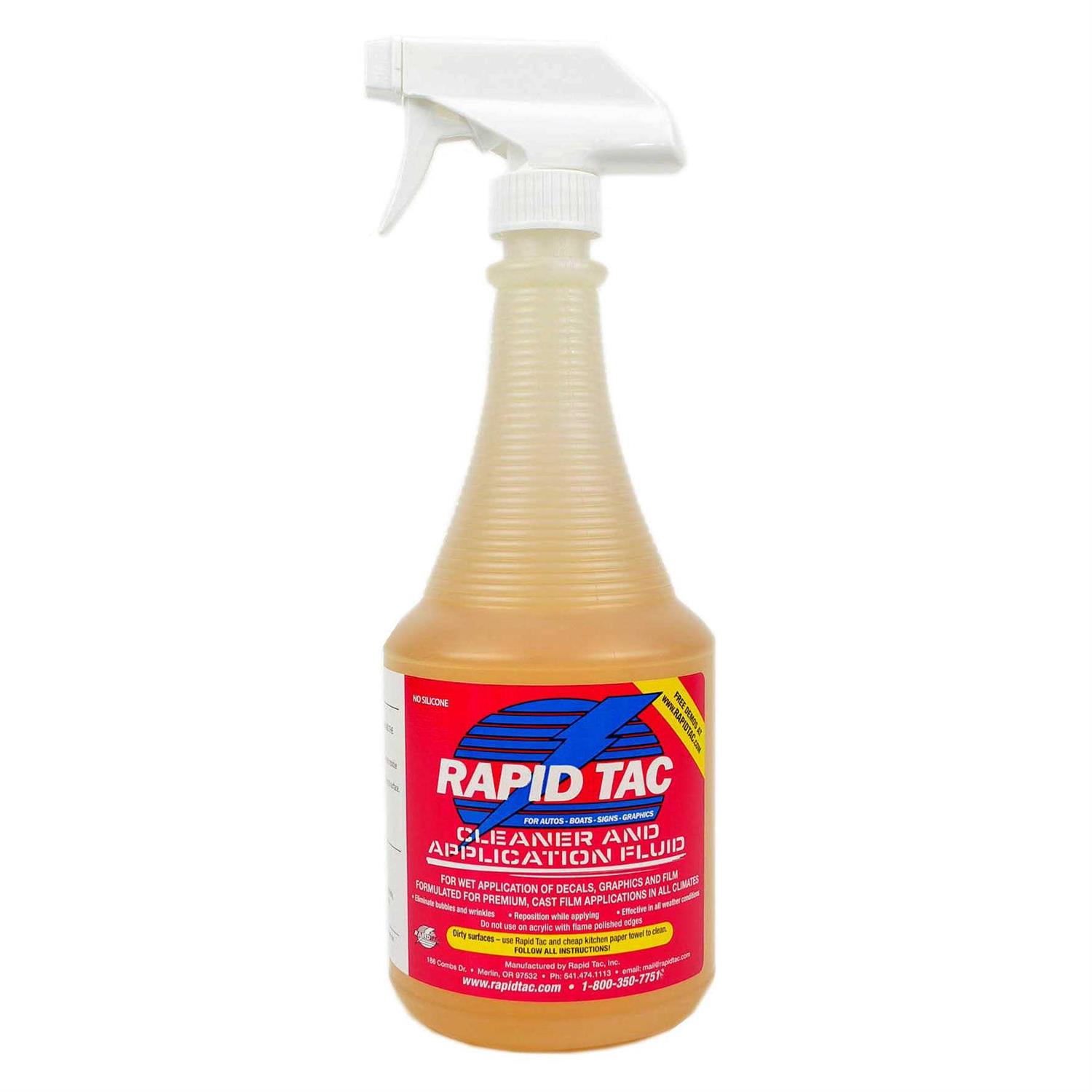 Rapid TAC Application Fluid for Vinyl Wraps Decals Stickers 32oz Sprayer - Cheap Fitting