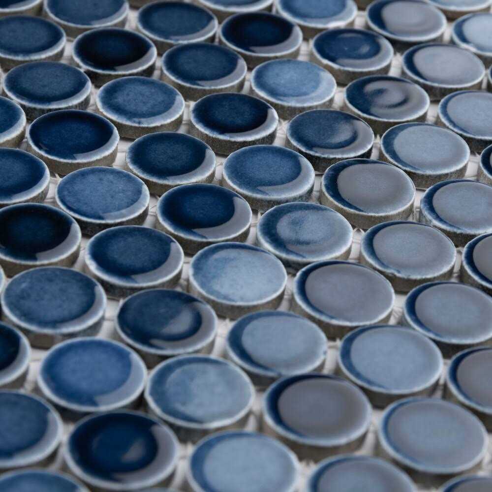 SomerTile Hudson Penny Round Porcelain Mosaic Tile - Cheap Fitting