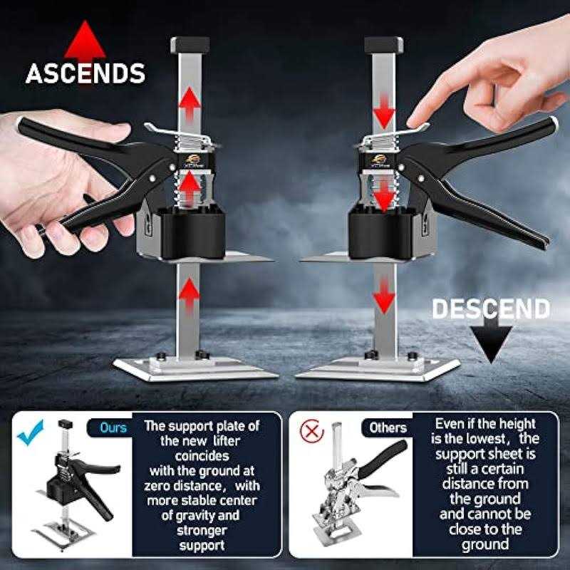 Xclifes Labor-Saving Handle 12 In Arm Tool Lift 2pcs Wall Tile Locator - Cheap Fitting