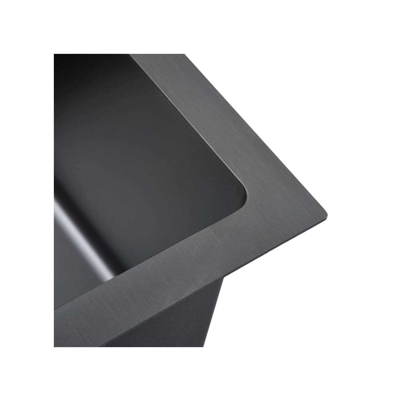 vidaXL Handmade Kitchen Sink Black Stainless Steel 51527 - Cheap Fitting