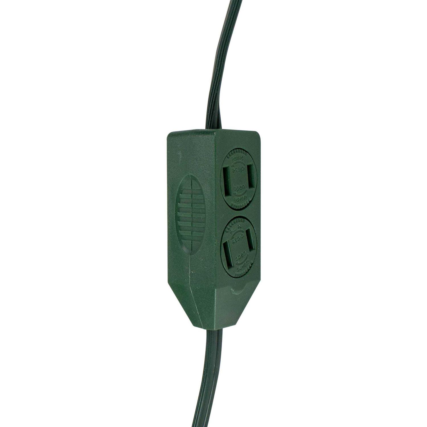Northlight 9ft Green Indoor Extension Power Cord with 9-Outlets and Foot Switch - Cheap Fitting