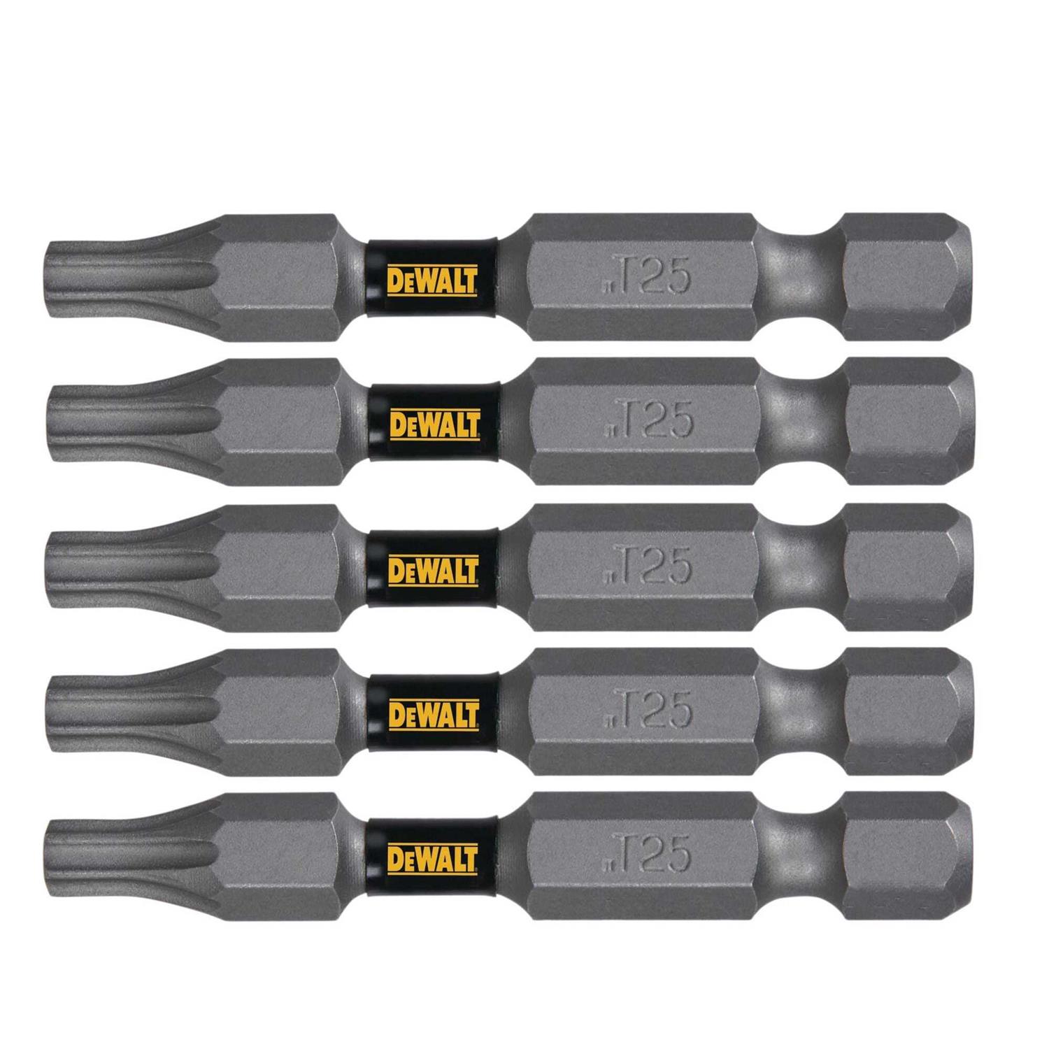 DEWALT Tough Grip 2-in T25 Torx Screwdriver Bit Set DWA2TX25-5L - Cheap Fitting