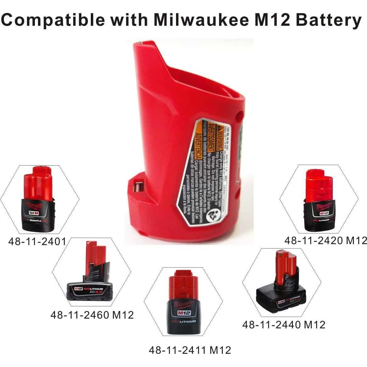 LALAFO Replacement Milwaukee 49-24-2310 M12 USB Power Source compatible with all Milwaukee 12V M12 heated gear.for Lithium-ion battery 48-11-2420 - Cheap Fitting