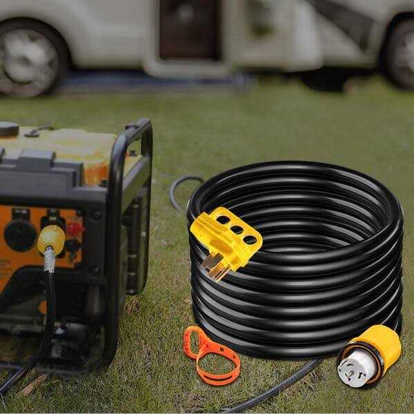 VEVOR Generator Power Cord 50 Amp RV Extension Cord 12,000-Watt STW Cable ETL Listed - Cheap Fitting