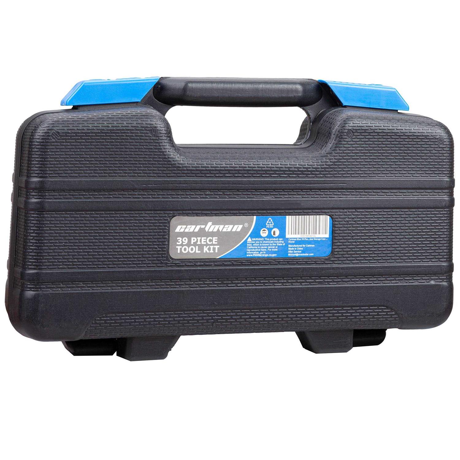 Cartman 39piece Cutting Plier Tool Set General Household Kit with Plastic Toolbox Storage Case Blue - Cheap Fitting