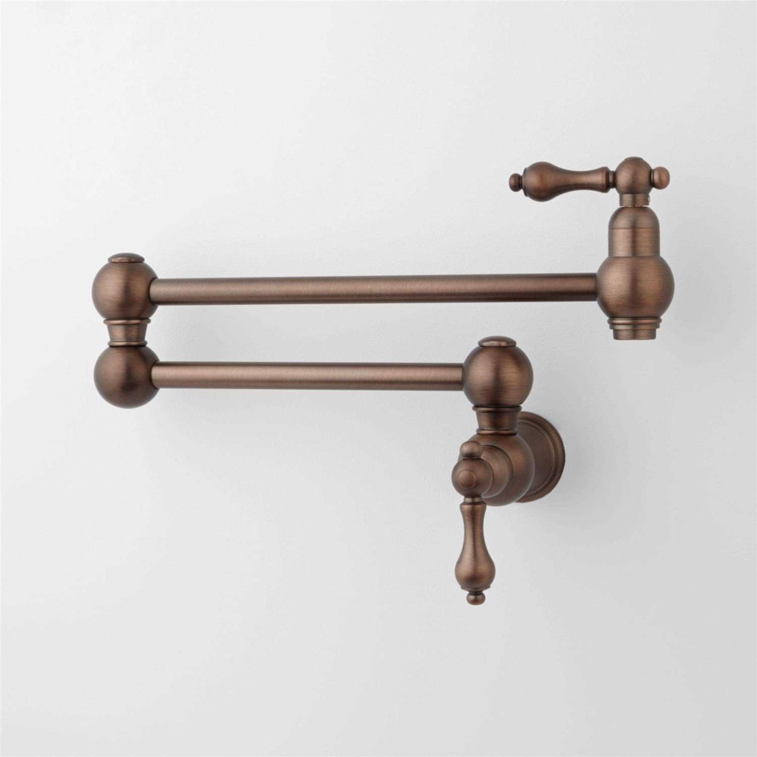 Signature Hardware 917488 Vivan Double Handle Wall Mounted Pot Filler - Cheap Fitting