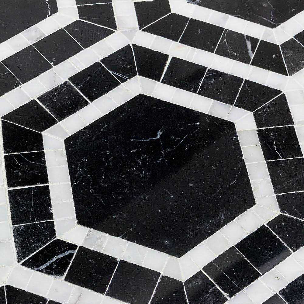 Zeta Random Sized Marble Honeycomb Mosaic Wall & Floor Tile Ivy Hill Tile - Cheap Fitting