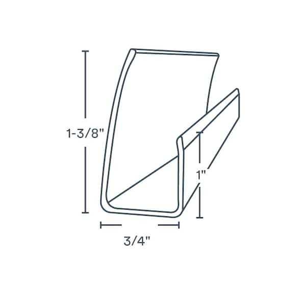 Trusscore 3/4 in. x 1-3/8 in. x 8 ft. Slatwall J Channel White PVC Trim - Cheap Fitting