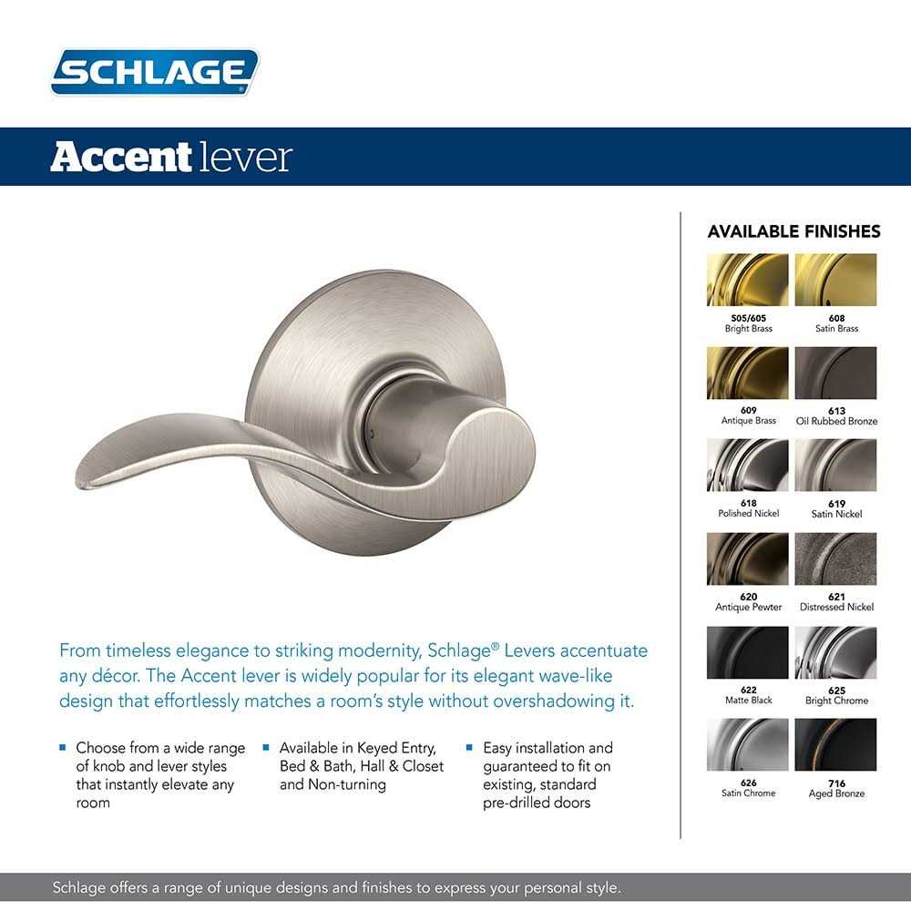 Schlage Aged Bronze Accent Entry Door Lever - Cheap Fitting