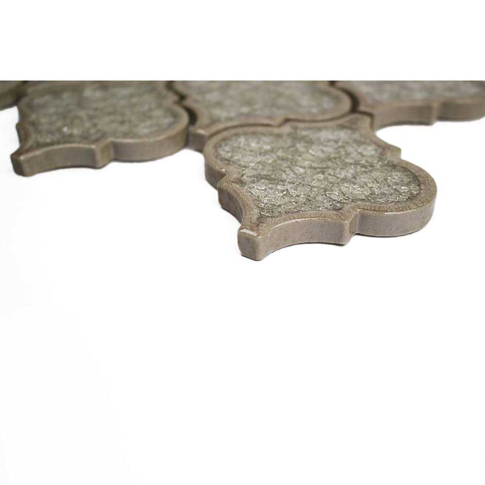 Roman 3 x 3 Glass Novelty Mosaic Wall Tile Ivy Hill Tile - Cheap Fitting